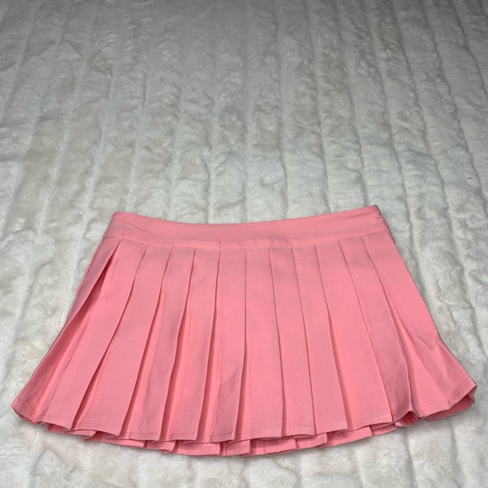 Finesse Light Pink Pleated Mini Skirt